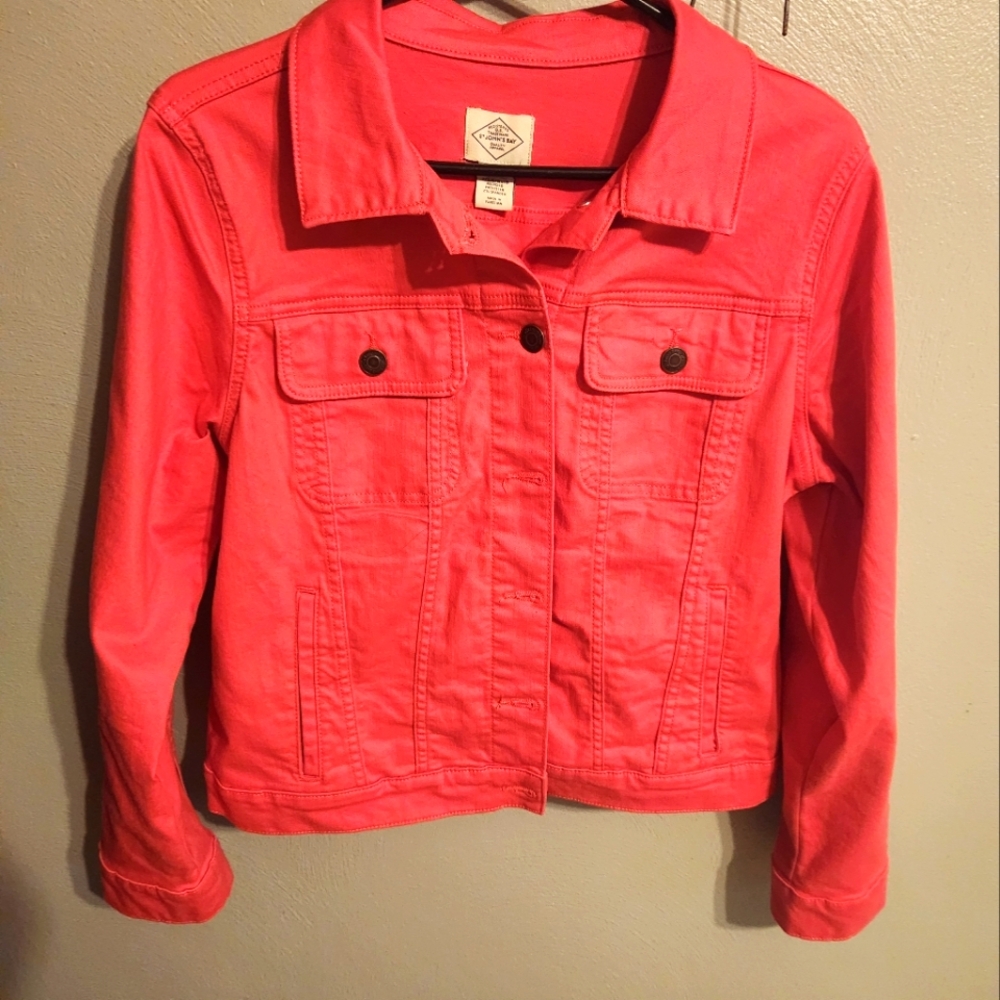 St. John's Bay Vibrant Pink Jean Jacket
